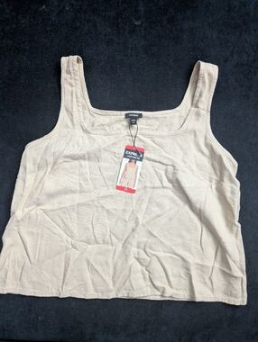 NWT! Express Linen Crop Tank Top Size XS